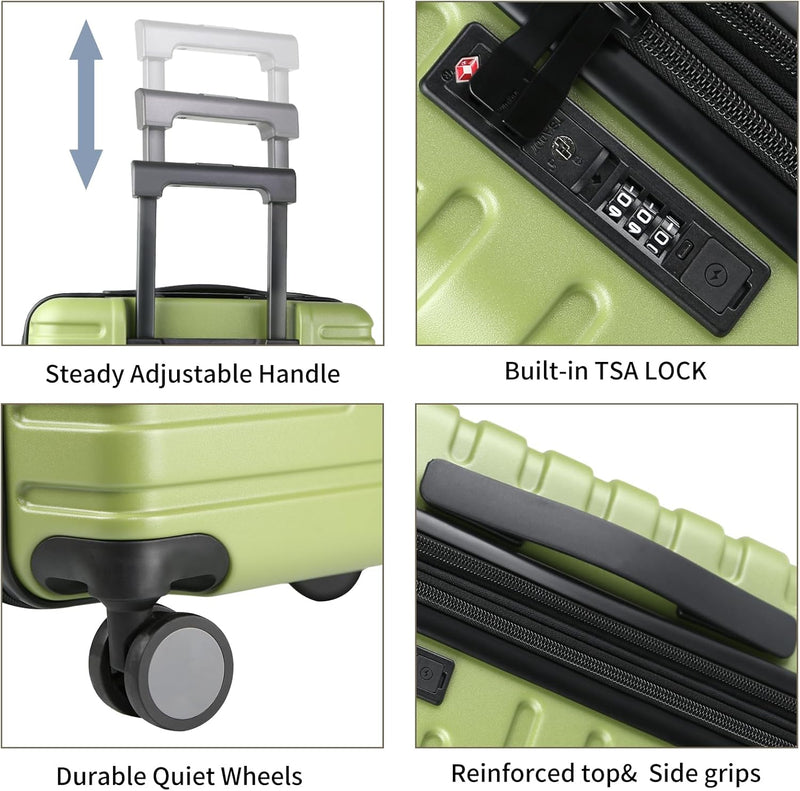 Ausziehbarer Hartschalenkoffer mit Spinner-Rädern und TSA-Schloss