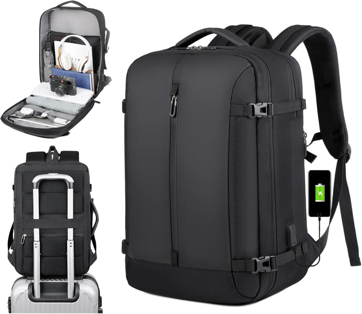 40L Erweiterbarer Wasserdichter Reiserucksack mit USB-Anschluss & 17” Laptopfach – AirVoyage (Kaufe 1, Erhalte 1 GRATIS Promo)