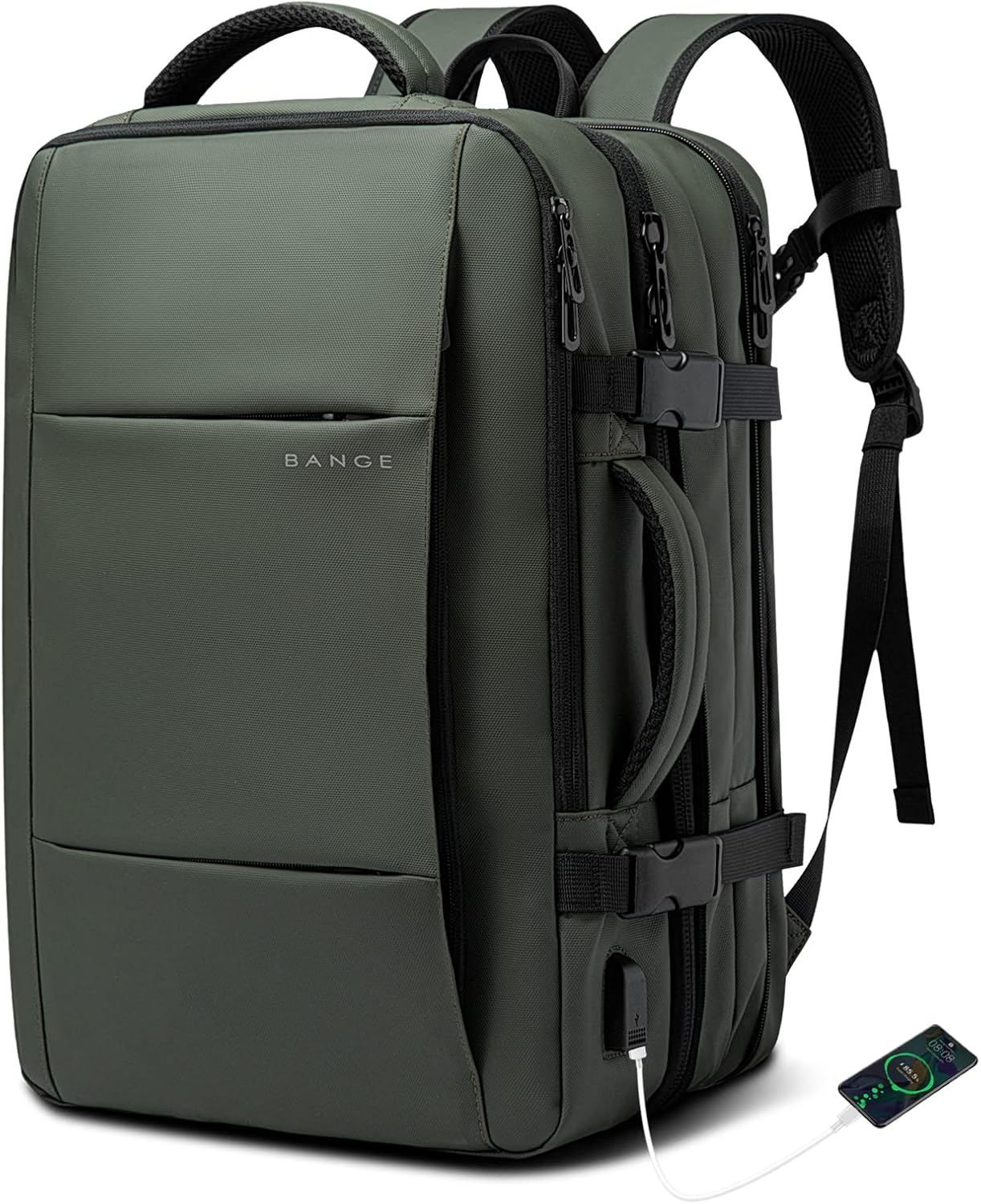 Erweiterbarer 26–45L Wasserdichter Reiserucksack mit Laptopfach & Duffle-Option