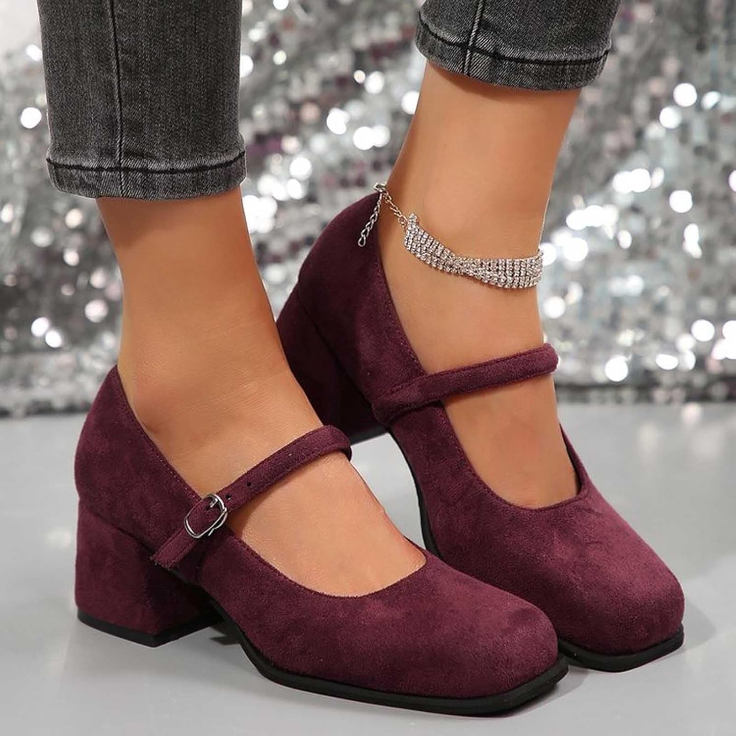 Wildleder Pumps mit Schnalle – Lena Oktoberfest 2025