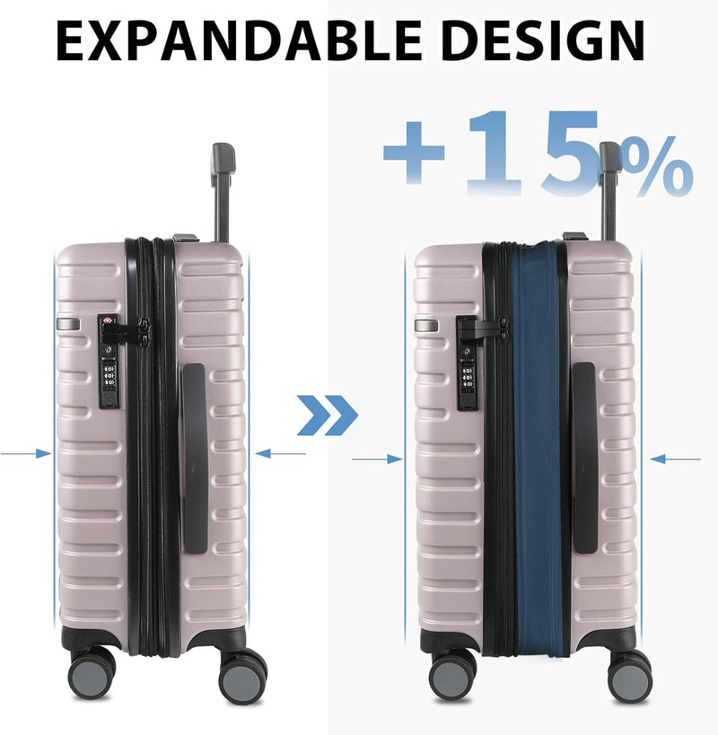 Ausziehbarer Hartschalenkoffer mit Spinner-Rädern und TSA-Schloss