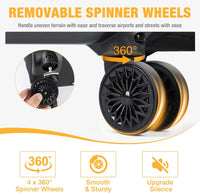 30L Rollrucksack für Laptops mit 4 Spinner-Rädern und wasserabweisendem Design