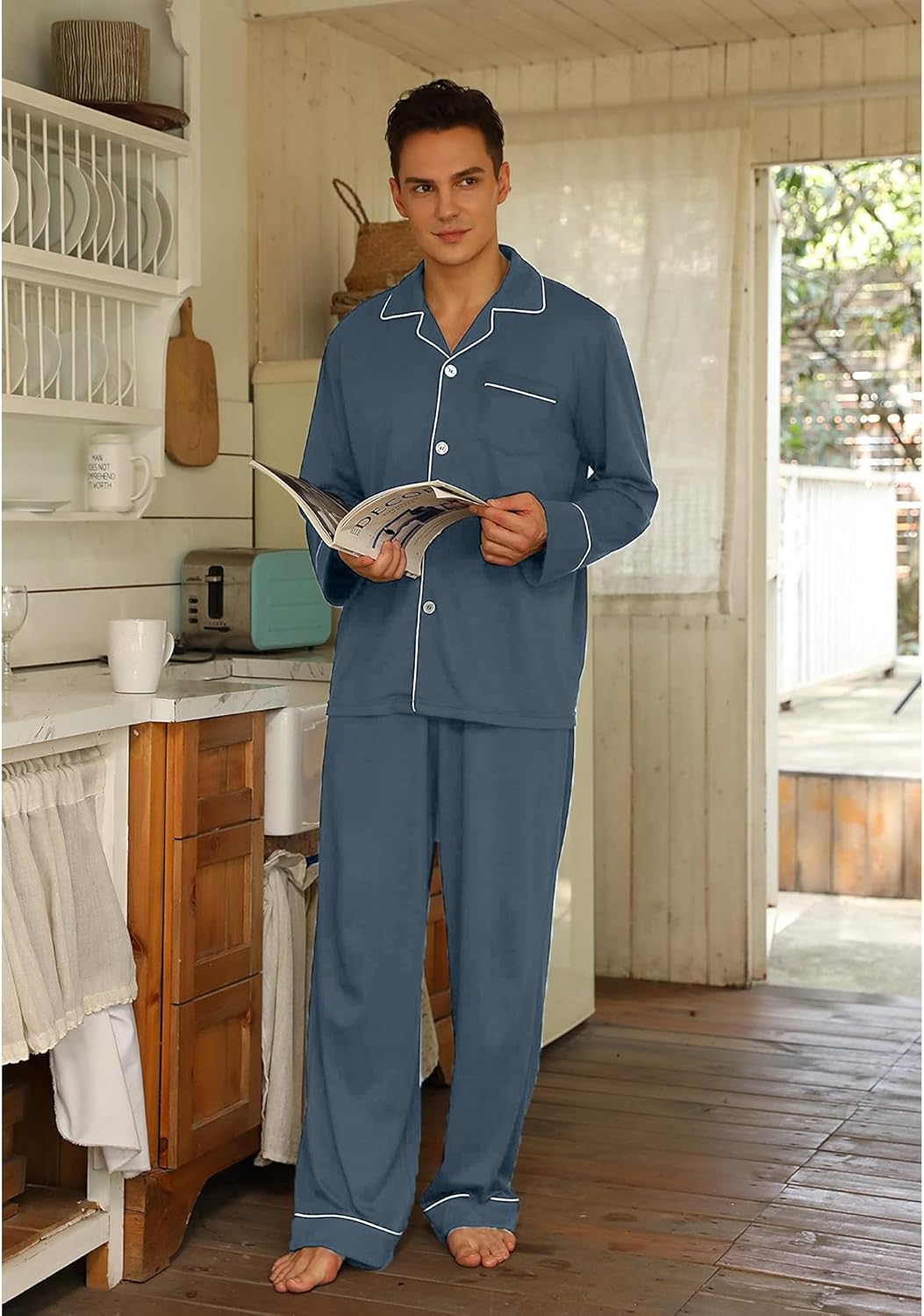 Comfortabele Katoenen Heren Pyjama - Leo