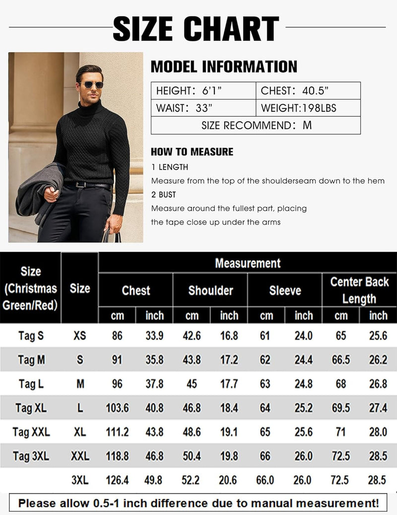 Casual Knitted Men's Turtleneck - Sander