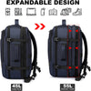 Erweiterbarer 45–55L Wasserdichter Reiserucksack mit 46,5 cm Laptopfach