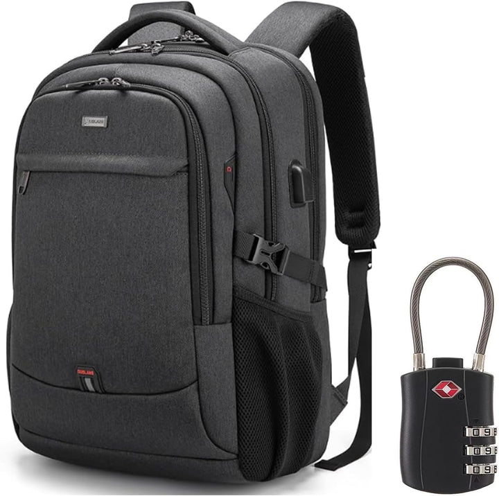Wasserdichter Reise-Laptoprucksack mit USB-Anschluss und organisierter Aufbewahrung
