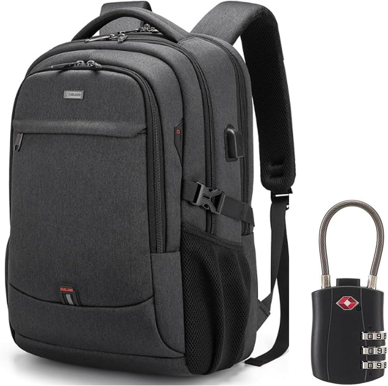Wasserdichter Reise-Laptoprucksack mit USB-Anschluss und organisierter Aufbewahrung