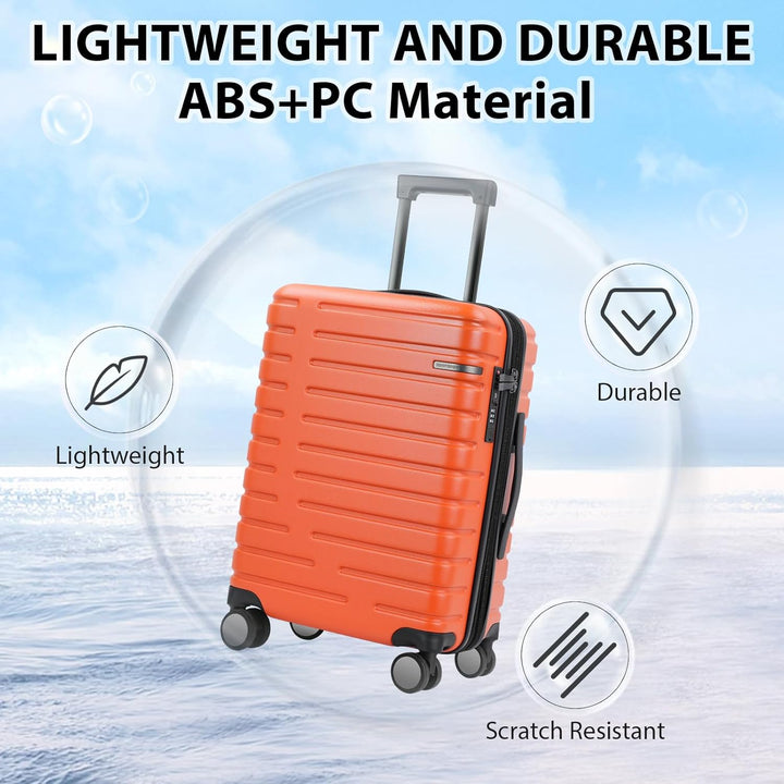 Ausziehbarer Hartschalenkoffer mit Spinner-Rädern und TSA-Schloss