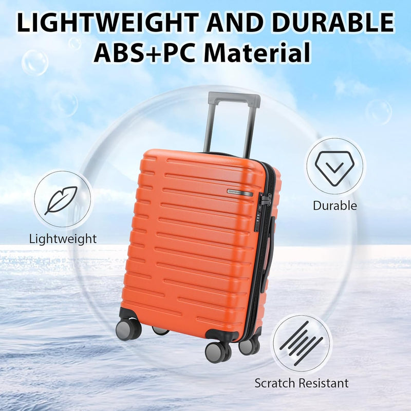 Ausziehbarer Hartschalenkoffer mit Spinner-Rädern und TSA-Schloss