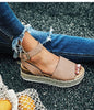 Damen Plateau-Espadrille Sandalen mit Keilabsatz & Riemchen – Livia