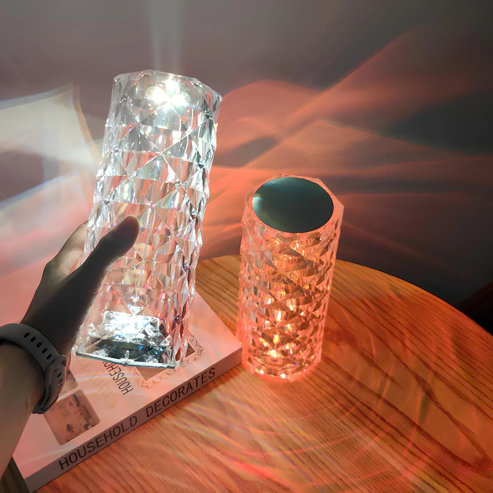 Kristall Tischlampe mit Touch-Bedienung - Aurora