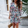 Sommerkleid mit Blumenmuster und Spitze – Liora