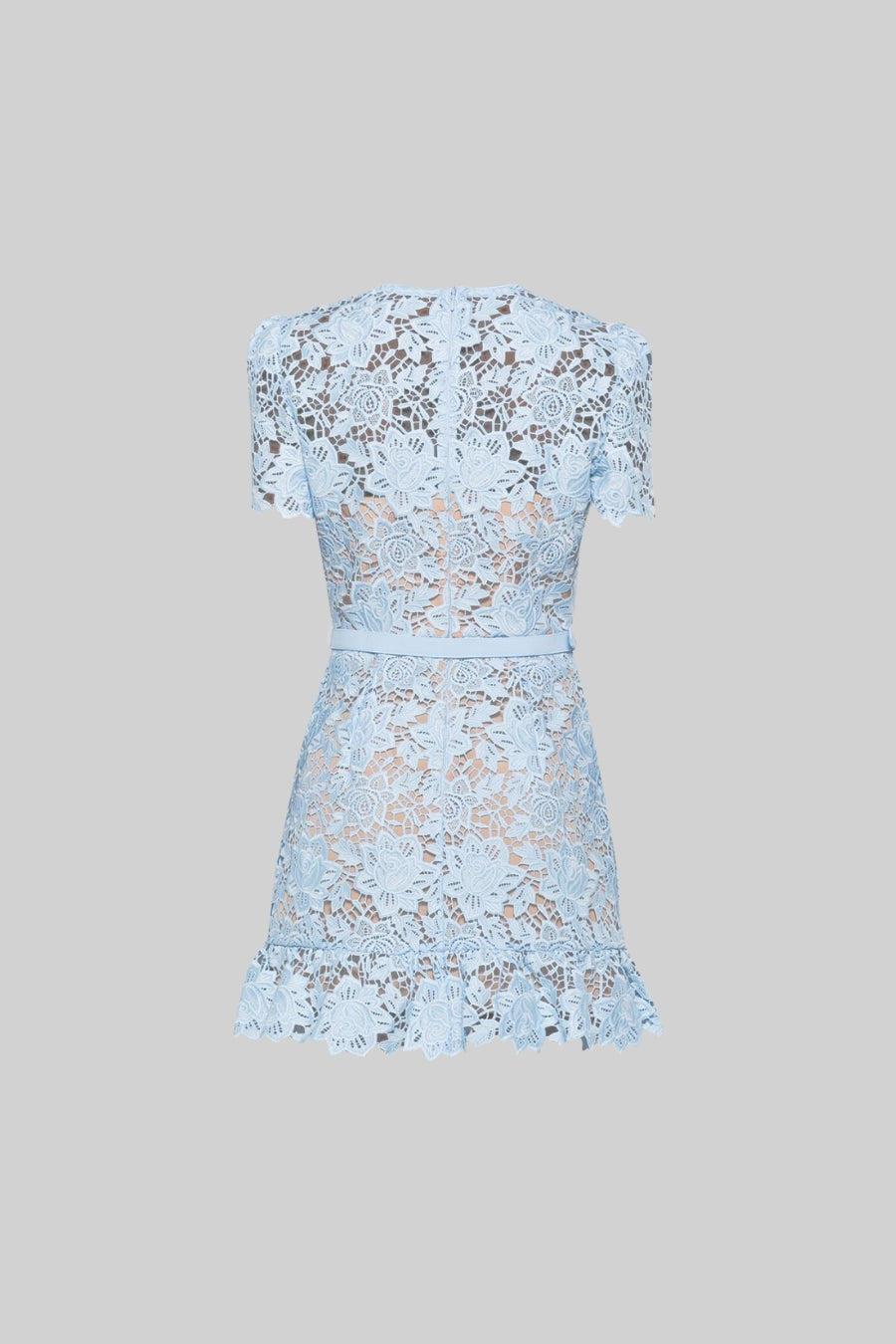 Besticktes Sommer-Minikleid mit Taillengürtel – Alina