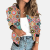 Damen Retro Bomberjacke mit Print – Zoë