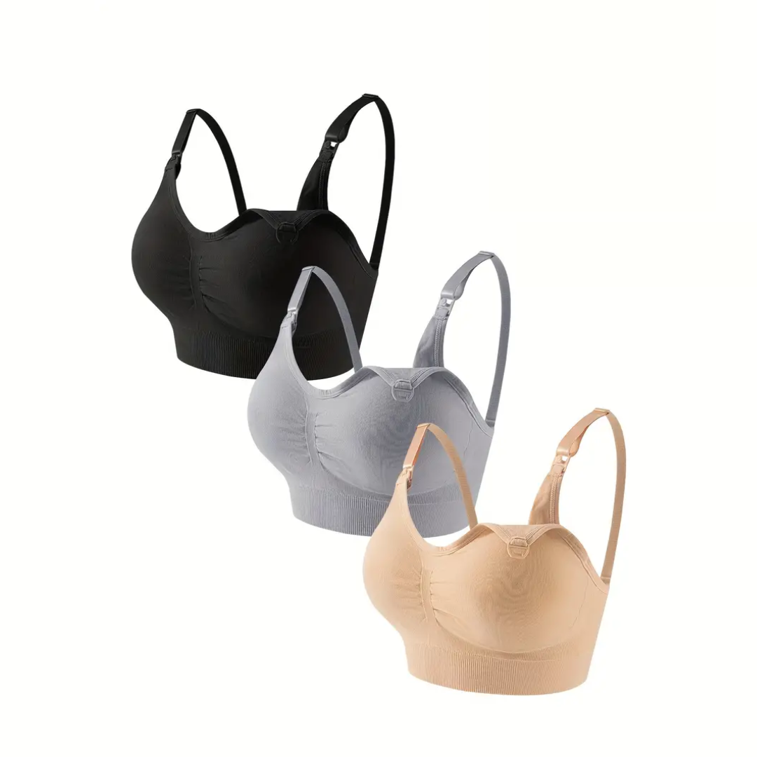 Comfortable Nursing Bras (Set of 3) – NurtureFit
