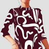 Damen Minikleid mit langen Ärmeln & Rundhalsausschnitt – Elanora