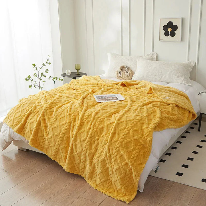 Zweiseitige Verdickte Lammwolldecke - CozyLuxe