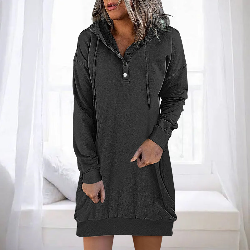 Minimalistische Long Damen Hoodie – Valeria