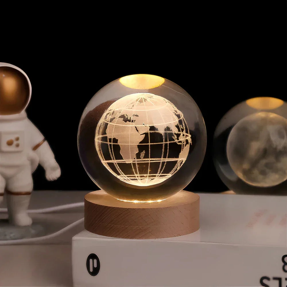 3D-Engravierte Kristallkugel - Celestia