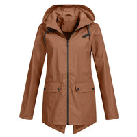 Trendy Women's Rain Jacket with Hood - Liora