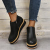 Trendige Damen Stiefeletten mit Reißverschluss und Plateau - Alessia