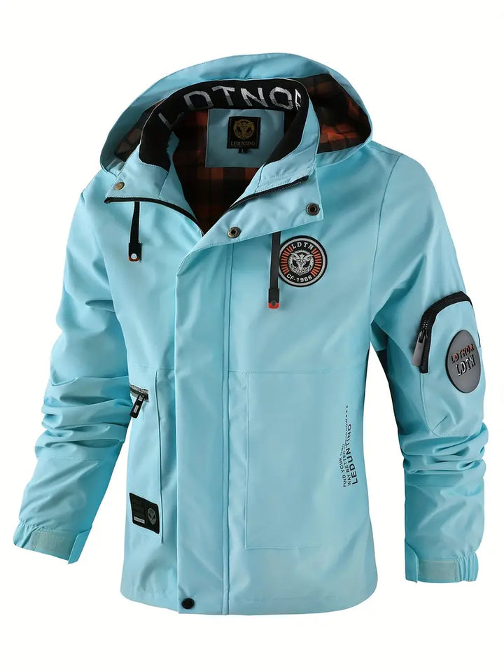 Leichte Herren Outdoorjacke wind- & wasserdicht mit Kapuze – Torben
