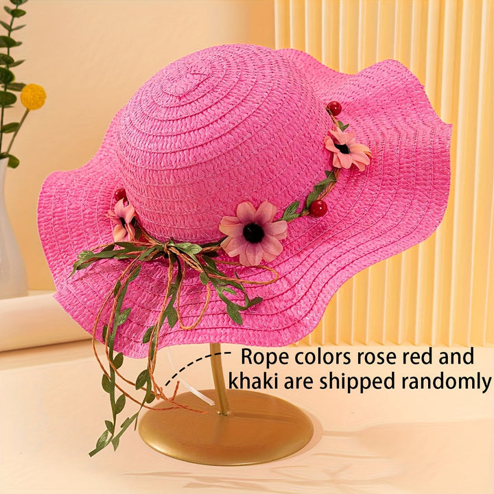 Damen Sommer Strohhut mit Blumen- und Fruchtdetails – Solène