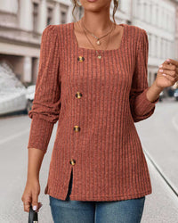 Knitted Top for Women with Buttons – Mireille