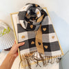 Gestreifter Damen Schal aus Polyester für Herbst & Winter – Aurelie