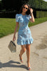 Besticktes Sommer-Minikleid mit Taillengürtel – Alina