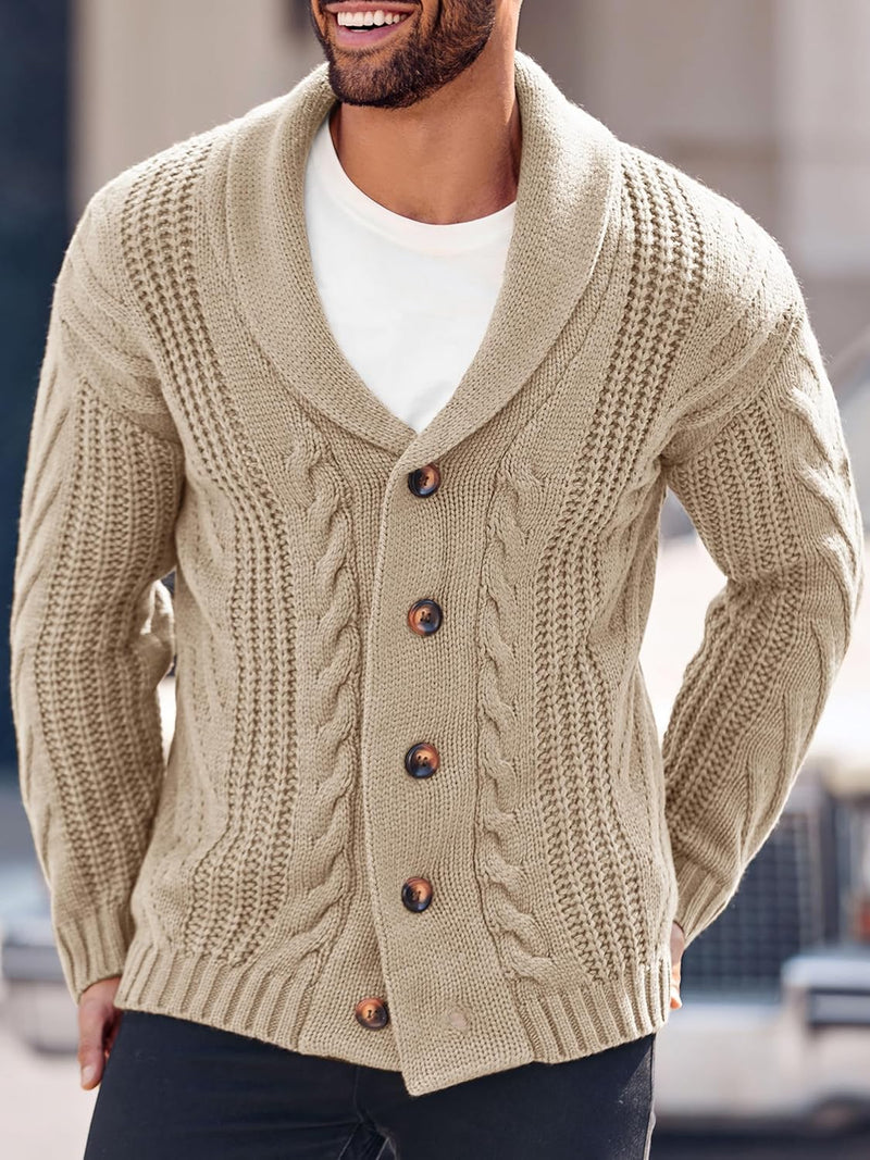 Comfortable Knitted Men's Cardigan - Lucas