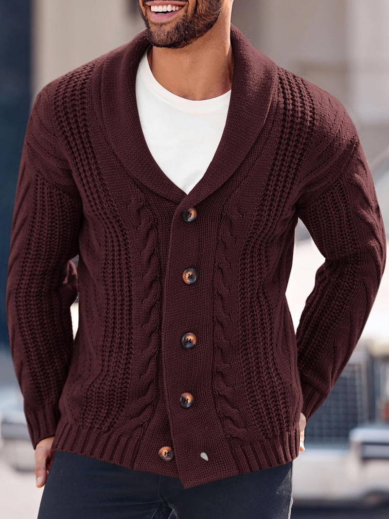 Comfortable Knitted Men's Cardigan - Lucas