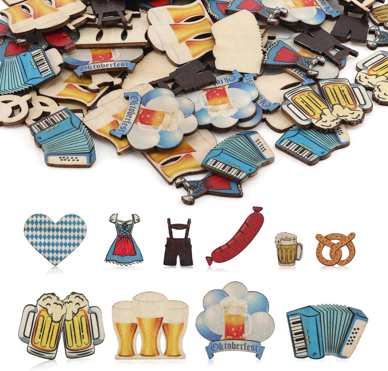 Holzdeko Oktoberfest (100er-Set) – WiesnKonfetti Oktoberfest 2025