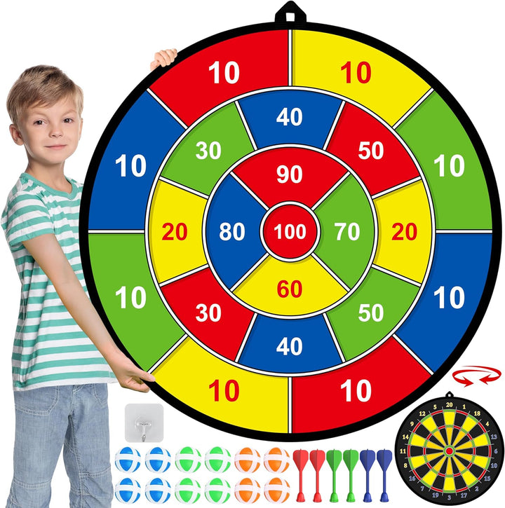 Großes Kinder-Dartboard mit Klebebällen und Darts – PlayTarget