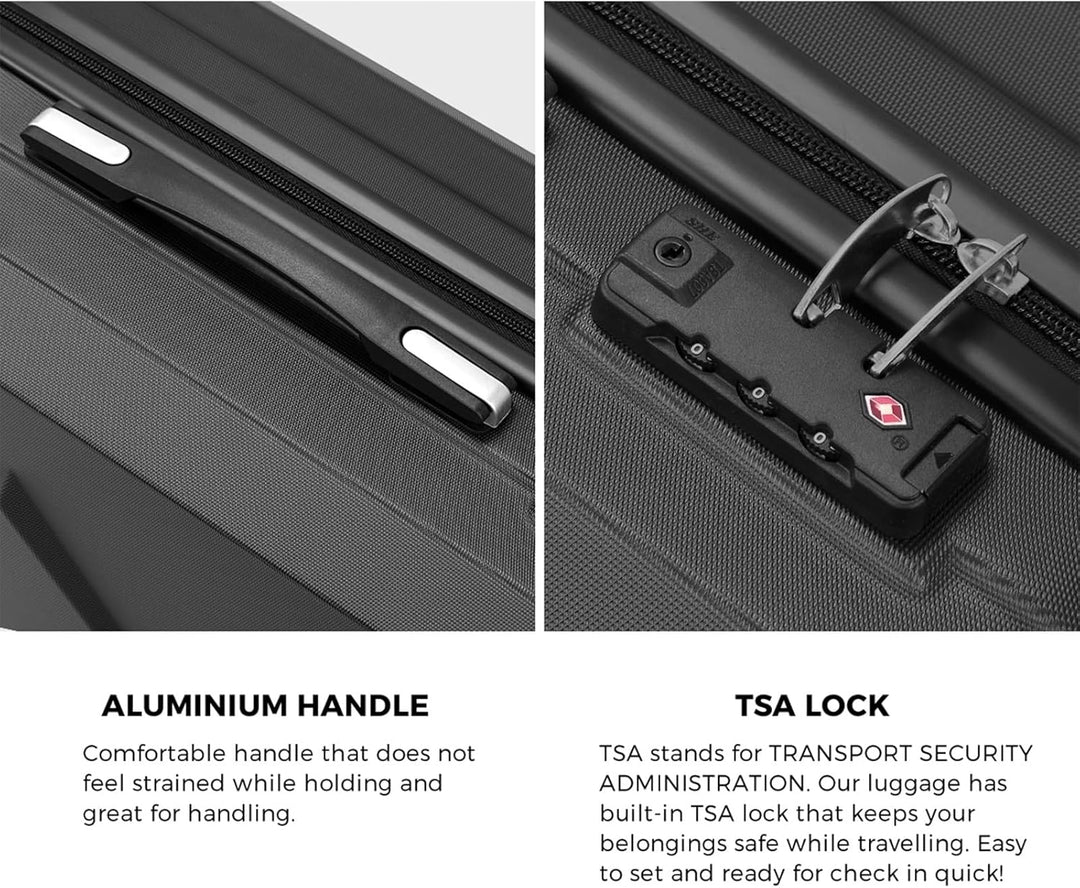 2-teiliges ABS-Hartschalenkoffer-Set mit TSA-Schloss & 360°-Drehrollen