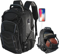 55L Extra-Großer Reise-Laptop-Rucksack mit USB-Ladefunktion und RFID-Schutz