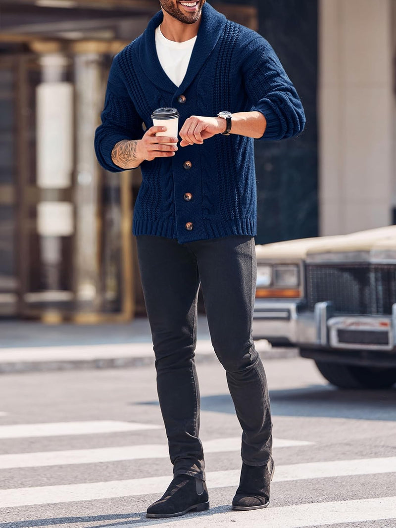 Comfortable Knitted Men's Cardigan - Lucas