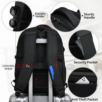 Wasserdichter Reise-Laptoprucksack mit USB-Anschluss und organisierter Aufbewahrung