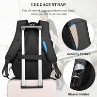 Wasserdichter Reise-Laptoprucksack mit USB-Anschluss und organisierter Aufbewahrung
