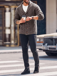 Comfortable Knitted Men's Cardigan - Lucas