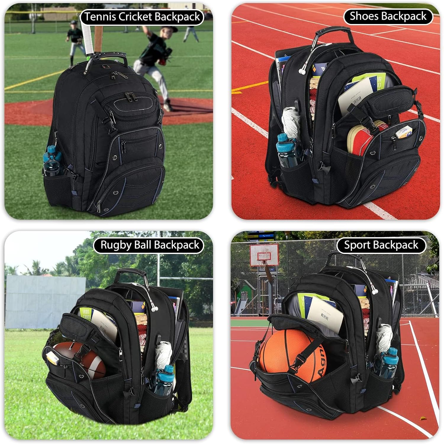 55L Extra-Großer Reise-Laptop-Rucksack mit USB-Ladefunktion und RFID-Schutz