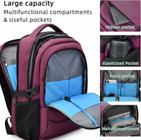 Wasserdichter Reise-Laptoprucksack mit USB-Anschluss und organisierter Aufbewahrung