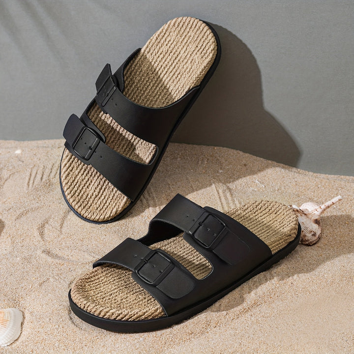 Stylische Herren Sommer-Slipper mit verstellbaren Riemen - GripStep