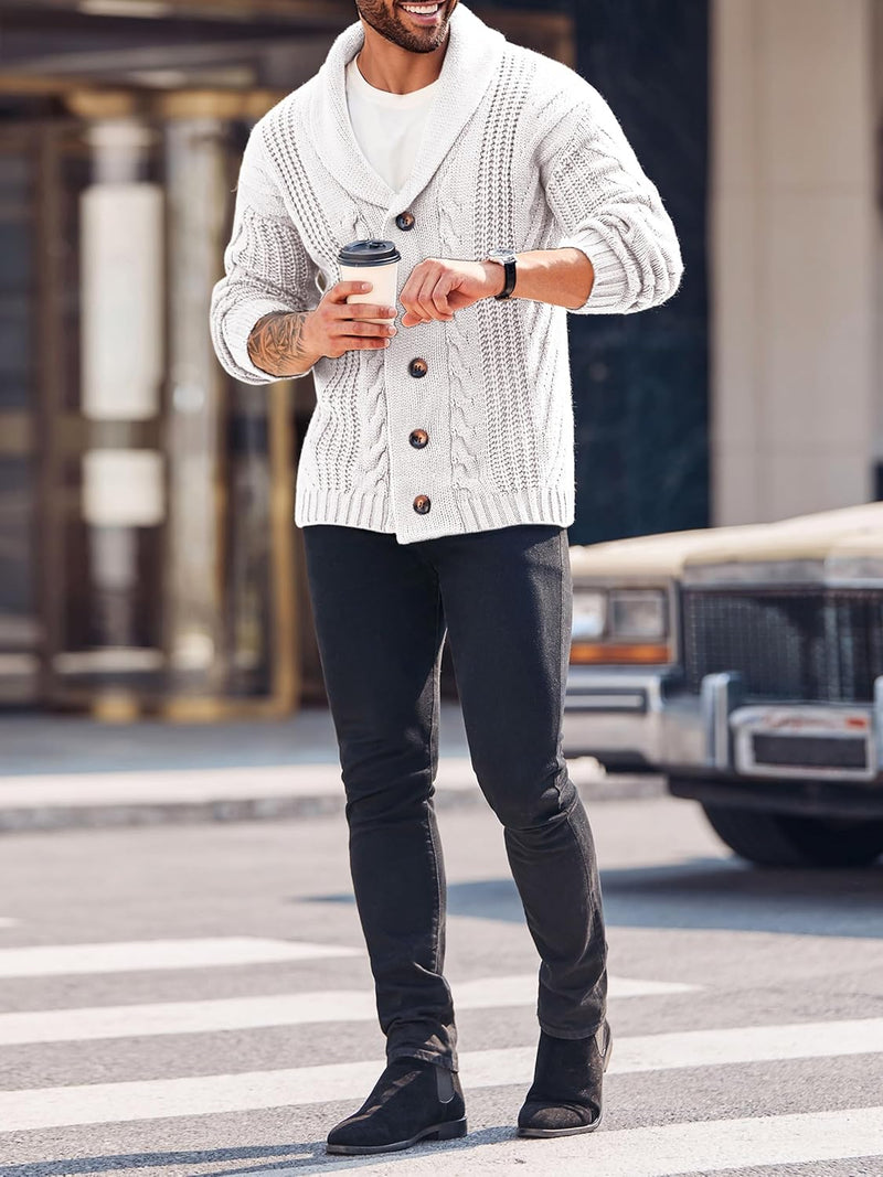 Comfortable Knitted Men's Cardigan - Lucas