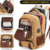 Anti-Diebstahl Canvas Laptop- und Reiserucksack mit USB-Anschluss – Geeignet für Laptops bis 43,94 cm