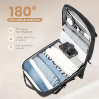 40L Erweiterbarer Wasserdichter Reiserucksack mit USB-Anschluss & 17” Laptopfach – AirVoyage (Kaufe 1, Erhalte 1 GRATIS Promo)