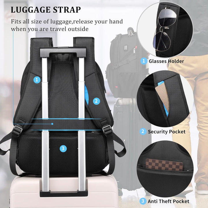 50L Wasserdichter extra großer Reise-Laptoprucksack mit USB-Anschluss