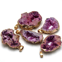 Natürlicher Kristall-Geoden-Anhänger – Gaia