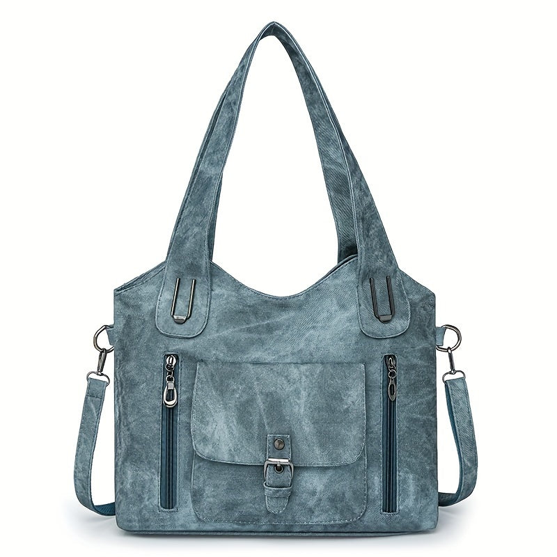 Vintage-Stil Vegane Leder Schultertasche - Marivelle