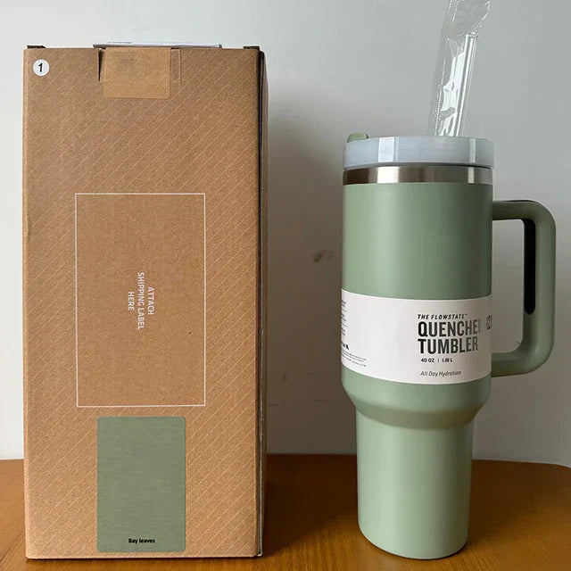 Vacuum Insulated Cup with Lid and Straw – ThermoTumbler